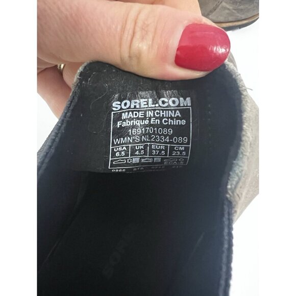 Sorel Lea Wedge Joan of Arctic Chelsea Leather Ankle Boot Booties Women 6.5 - Picture 5 of 9